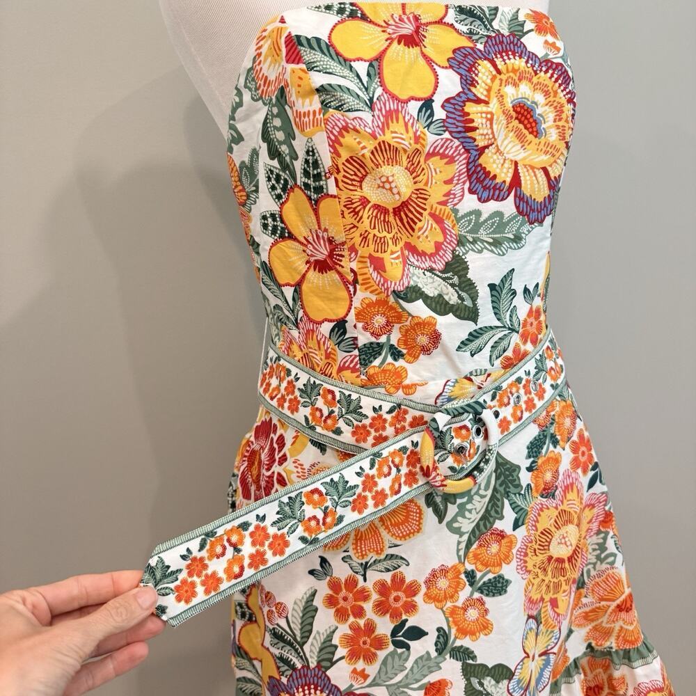 Joie Strapless Dress Women’s Size M 10 Colorful Floral Cruise Vacation Boho - Picture 4 of 15